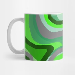 Green Abstract Waves Mug
